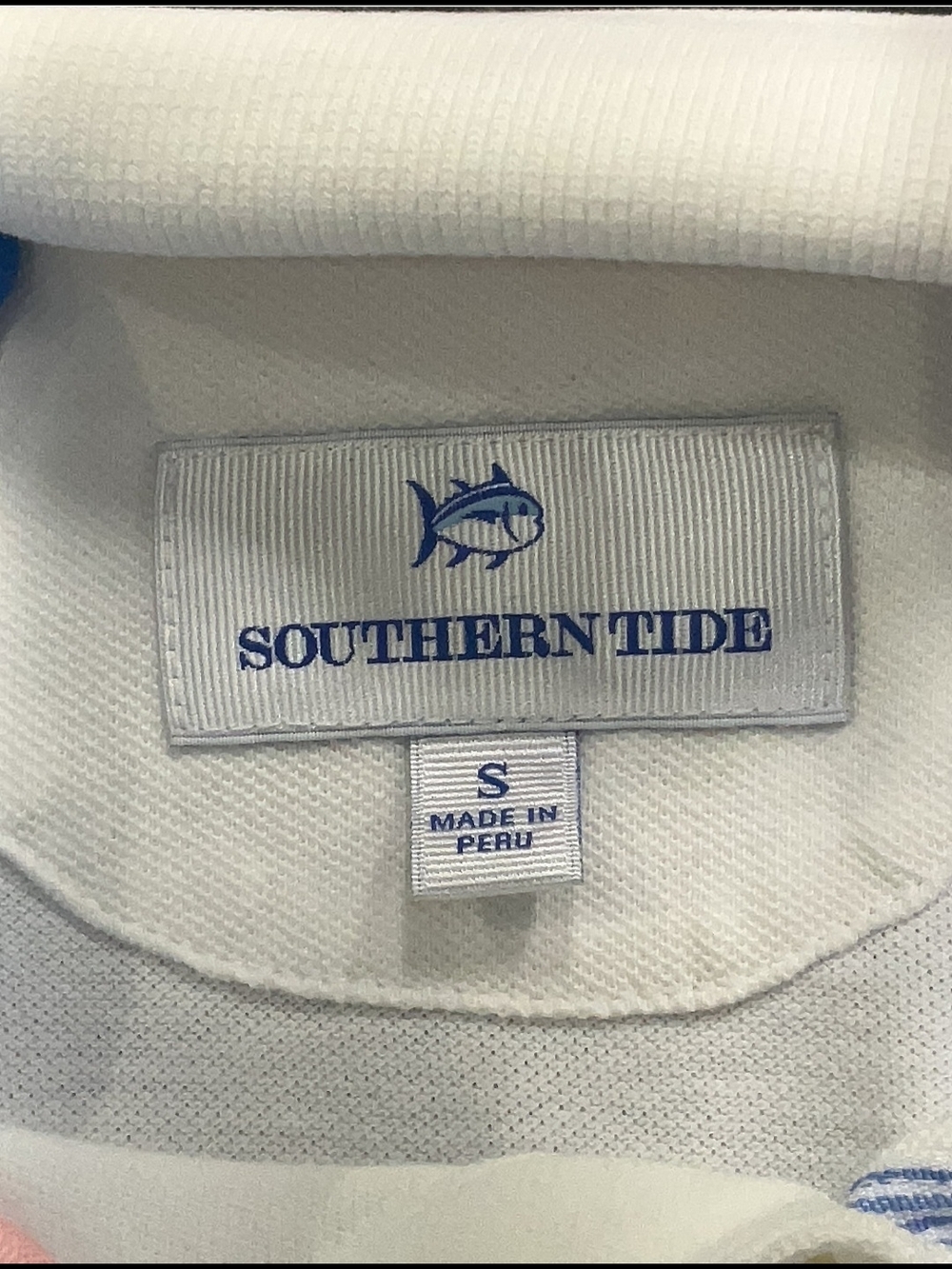 Southern Tide White Short-Sleeve Polo Top - Picture 5 of 6